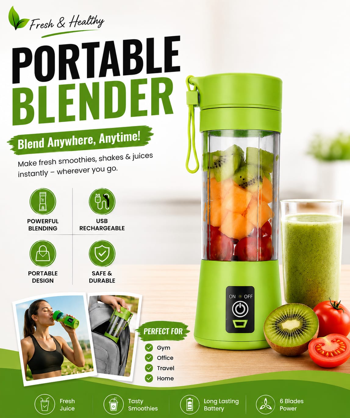 Portable Electric Juicer Bottle