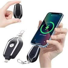 Android Keychain Phone Charger Emergency Power Banks Retractable Plug Power Fast Charging